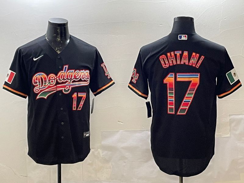 Men Los Angeles Dodgers #17 Ohtani Black Game 2025 Nike MLB Jersey style 226->los angeles dodgers->MLB Jersey